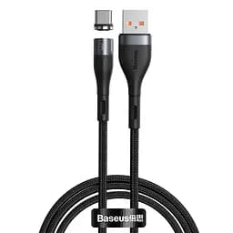 Кабель Baseus Zinc Fabric Magnetic Cable USB to Type-C 3A 1m CATXC-MG1 Black-Grey
