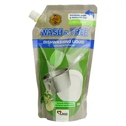 Средство для мытья посуды Wash&Free Зеленое яблоко и экстракт эдельвейса 500 мл (724656)