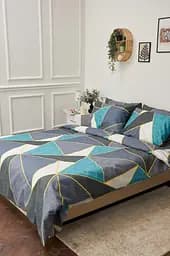 Комплект постельного белья Moon&Star King Size 220x240 наволочки 4х50х70 Triangles Микросатин Premium