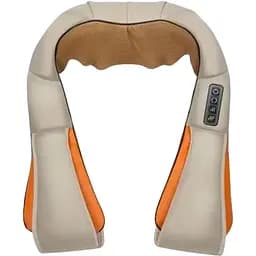 Масажна подушка для шиї та плечей з підігрівом XPRO TM-007 бежевий (MER-14714)
