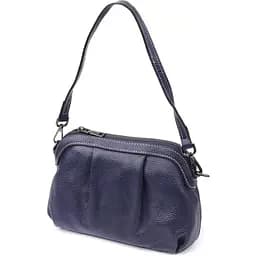 Женская кожаная сумка Vintage с эффектной драпировкой 23х15х7 см sum0027532