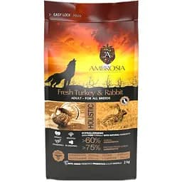 Корм сухий Ambrosia Grain Free Dog Adult Sensitive Fresh Turkey & Rabbit для дорослих собак усіх порід зі свіжою індичкою та кроликом 12 кг