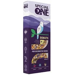 Ласощі для декоративних птахів Special One Пончики, барбарис, волошка, кокос 60 г 3 шт. (PR242516)