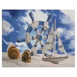Алмазна мозаїка Strateg Морські сувеніри 40х50 см