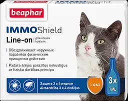 Капли от блох и клещей для кошек и котят Beaphar IMO Shield 3 шт/уп