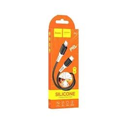 Кабель Hoco X82 iP PD silicone charging data cable Чорний - мініатюра 2