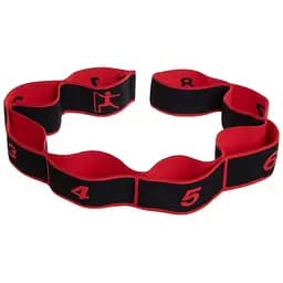 Еспандер стрічковий EasyFit Hard (H) 90х5 см гумка з петлями для розтяжки, фітнесу та тренувань Червоний (EF-1684-R)