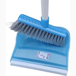 Совок для прибирання Zambak Plastik та щітка з довгими ручками блакитний (ZP-139b) - мініатюра 4