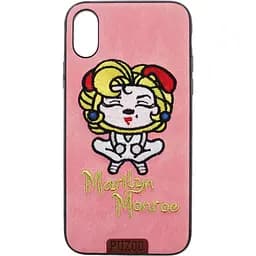 Чохол-накладка PUZOO TPU+TPU with stitchwork craft Star show iPhone X Pink Monroo