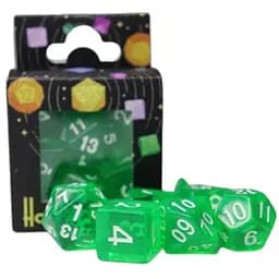 Набор кубиков Transparent 7 Dice Set - Green , 7 шт. (g7dtran05)