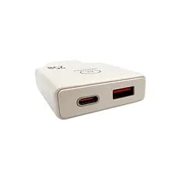 Мережевий зарядний пристрій WUW-C217 PD 25W USB A + Type-C білий - мініатюра 3