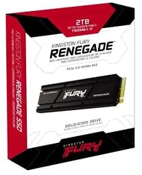 Твердотільний накопичувач SSD 2Tb, Kingston FURY Renegade, PCI-E 4.0 x4, M.2 2280, 3D TLC, 7300/7000 МБ/с, з радіатором (SFYRDK/2000G) - мініатюра 3