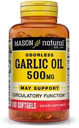 Натуральна добавка Mason Natural Garlic Oil 500 mg, 100 капсул