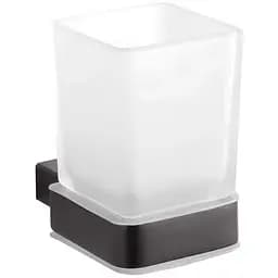 Склянка з тримачем Bemeta Nero скло 135011010 білий