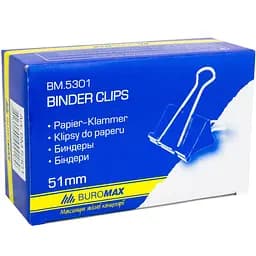 Біндер Buromax 51 мм 12 шт. чорний (BM.5301) 