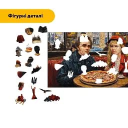 Дерев'яний фігурний пазл Побачення Шевченка і Лесі, А2, Картонна коробка 300+ елементів - мініатюра 3