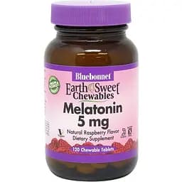 Натуральная добавка Bluebonnet Nutrition Earth Sweet Chewables Melatonin 5 mg, 120 жевательных таблеток