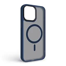 Чехол для Apple iPhone 15 Pro Max, Uniq MagCase, синий, противоударный, панель-накладка с MagSafe, ударопрочный TPU+PC, с магнитом MagSafe, поддержка полноценной беспроводной зарядки, ArmorStandart (ARM75299) - мініатюра 2
