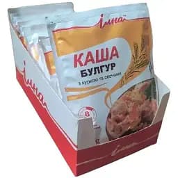 Каша швидкого приготування Ілна Булгур з куркою та овочами 800 г (20 шт. х 40 г)