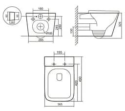 Унітаз підвісний Qtap Tern Ultra Quiet, з сидінням Slim Duroplast/ Soft-close/ Quick relase QT17332303ASAN - мініатюра 8