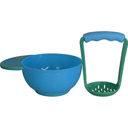 Тарілка з товкушкою Lindo синя (РК 059)