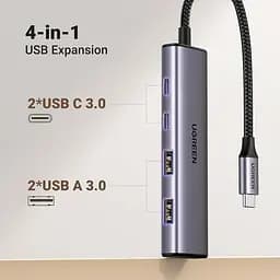 Хаб розгалужувач адаптер Ugreen 4-Port Usb-C Hub на 4 виходи UGR-15395 - мініатюра 3