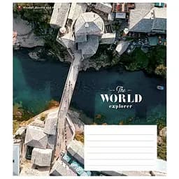 Зошит учнівський World Explorer Школярик 024-3226K-5 в клітинку на 24 аркуші