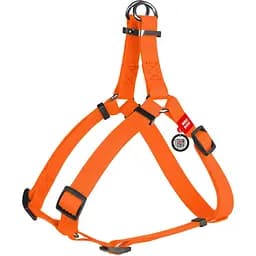 Шлея для собак Waudog Waterproof c QR-паспортом, 60-90х2,5 см, помаранчевий (27674)