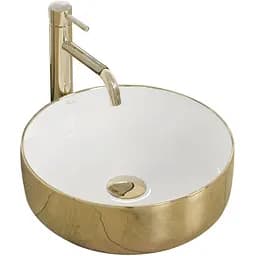 Умивальник Rea Sami gold white накладний REA-U1801, Золотий