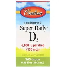 Витамин D3 Carlson Labs Super Daily D3 6000 МЕ 10.3 мл