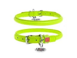 Ошейник для животных WAUDOG Glamour с QR паспортом, круглый, S салатовый (35055)
