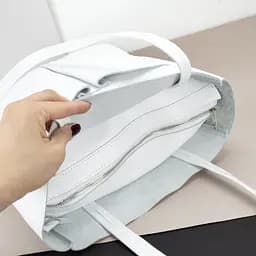 Шопер шкіряний білий жіночий Handycover S429 з 2 ручками - мініатюра 5