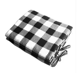 Електропростирадло автомобільне живлення від прикурювача 12V 150х110 см з регулюванням температури Black-white