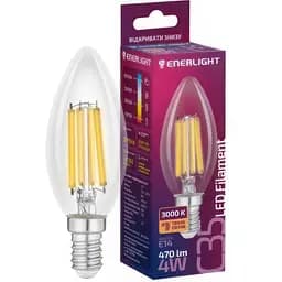 Светодиодная лампа Enerlight Filament С35 8Вт 3000К Е14 (C35E148FILWGL)