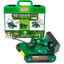 Конструктор Zephyr Mechanix Battle Station металлический с электромотором в кейсе 118 частей 5 моделей