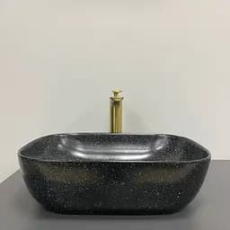Умивальник VBI Ravenna space black matt накладний VBI-011221, Чорний матовий - мініатюра 4