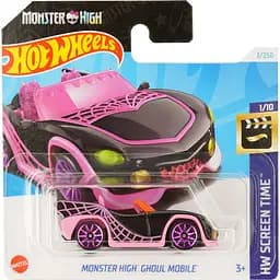 Базова машинка Hot Wheels HW Screen Time Monster High Ghoul Mobile чорна з рожевим (5785)  