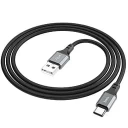 Кабель Hoco X86 Spear Silicone Type-C to Type-C 60W (1m) Black