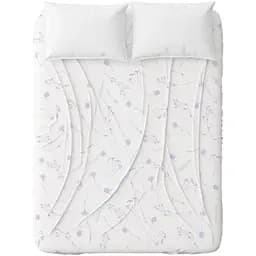 Простыня Home Line Васильки бязь 150х215 см белая (165395)