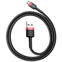 Кабель Baseus Cafule microUSB USB 2.4 A 1m CAMKLF-B91 черно красный