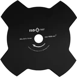 Ніж для бензокоси Flo 4-різцевий 25 см кріпильний Ø 2.54 см (79567)