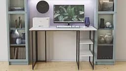 Комп'ютерний стіл Ferrum-decor Кевін 75x100x70 чорний ДСП Білий 16мм (FRD-103819) - мініатюра 6