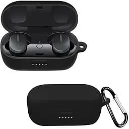 Чохол-накладка DK Silicone Candy Friendly з карабіном для Bose QuietComfort Earbuds (black)