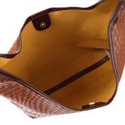 Жіноча сумка з переплетеної екошкіри Vintage s_15142 коричнева - мініатюра 3