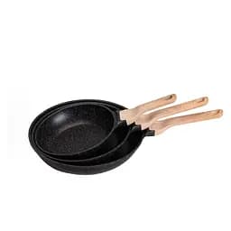 Набор универсальных сковородок ⌀ 20/24/28 см MGC алюминиевый с антипригарным покрытием 1,2/2/3 л