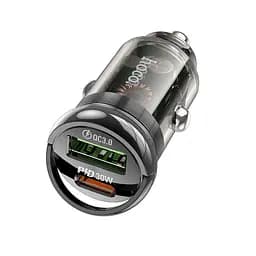 АЗП Hoco Z53A Vision PD30W+QC3.0 car charger Black