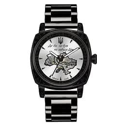 Наручний годинник чоловічий 021-3D Де би не був Black-White Steel Awarder acs0031959