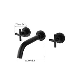 Змішувач для умивальника Wezer VAL10-10-BLACK, нержавіюча сталь, чорний, Чорний матовий - мініатюра 2
