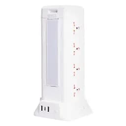 Сетевой фильтр-удлинитель Yiwu HP-5-11MF TOWER B24 4,8 м 12 розеток 3USB + 1PD LED-лампа белый 