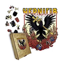 Пазл деревянный Город-Герой Чернигов, А3, Деревянная коробка 200 элементов